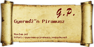 Gyermán Piramusz névjegykártya
